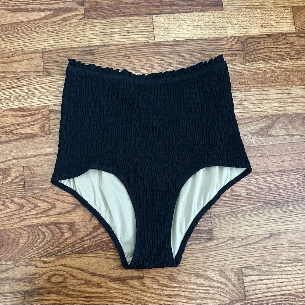 Kortni Jeane Black High-Waisted Swim Bottoms